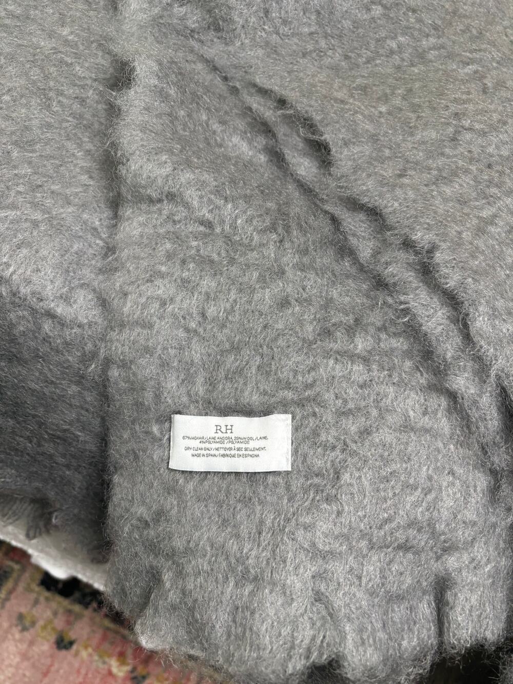 RH Restoration Hardware Oversized Luxe Mohair Throw